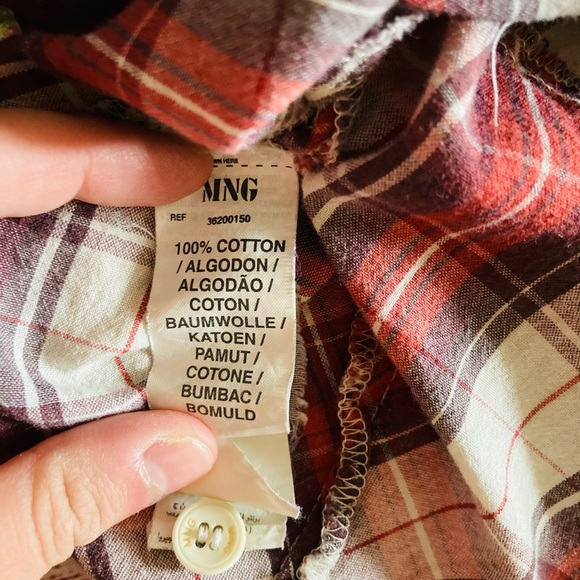 Plaid Print MANGO Shirt - Picture 8 of 8